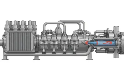 Compression multi-étagée avec refroidissement
