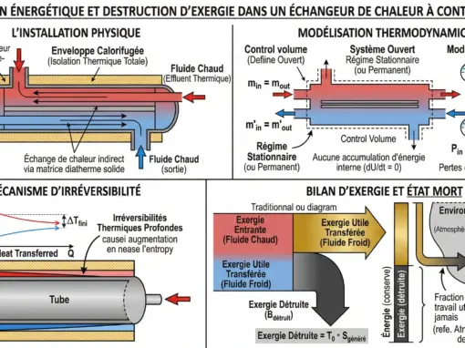 Destruction d&rsquo;Exergie dans un Échangeur à Contre-Courant